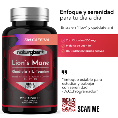 Lion´s Mane Mushroom, inspirado en las mejores fórmulas nootropicas.