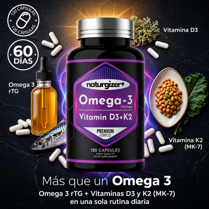 Omega-3 Form rTG + Vitamina D3 K2 (MK-7)