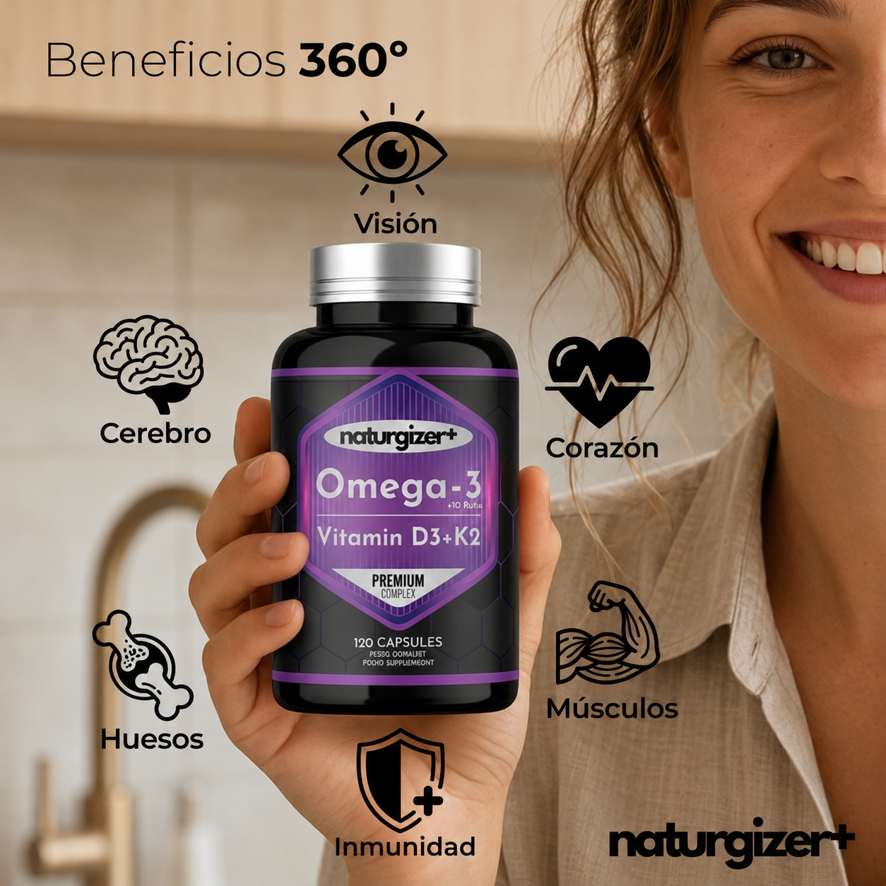 Omega-3 Form rTG + Vitamina D3 K2 (MK-7)