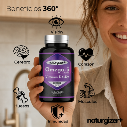 Omega-3 Form rTG + Vitamina D3 K2 (MK-7)