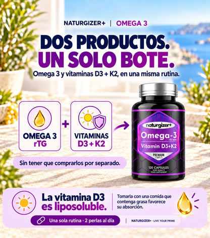 Omega-3 y vitaminas D3 y K2 en una sola fórmula
