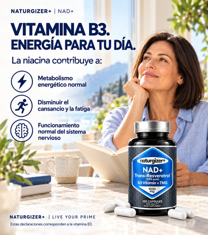 Funciones nutricionales de la vitamina B3 incluida en NAD+ Complex